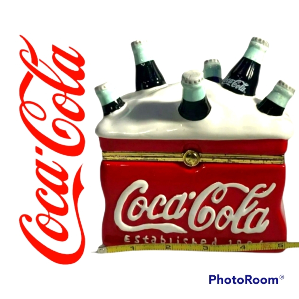 Vintage Collectibles Coca Cola Jewerly Ceramic Box